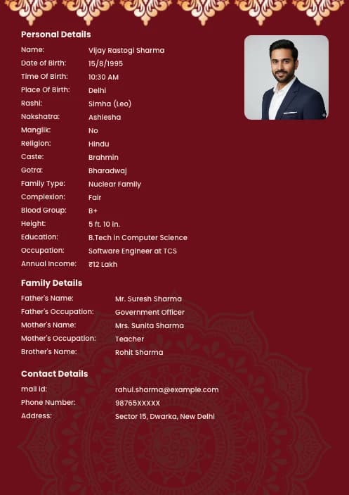 biodata template for boy free download